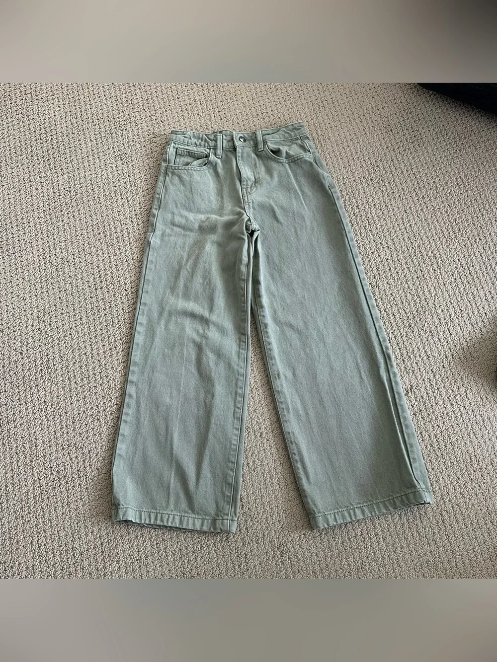 Old Navy & Hello Franki bundle Wide Leg Jeans Pair in Sage Green and Dark Indigo
